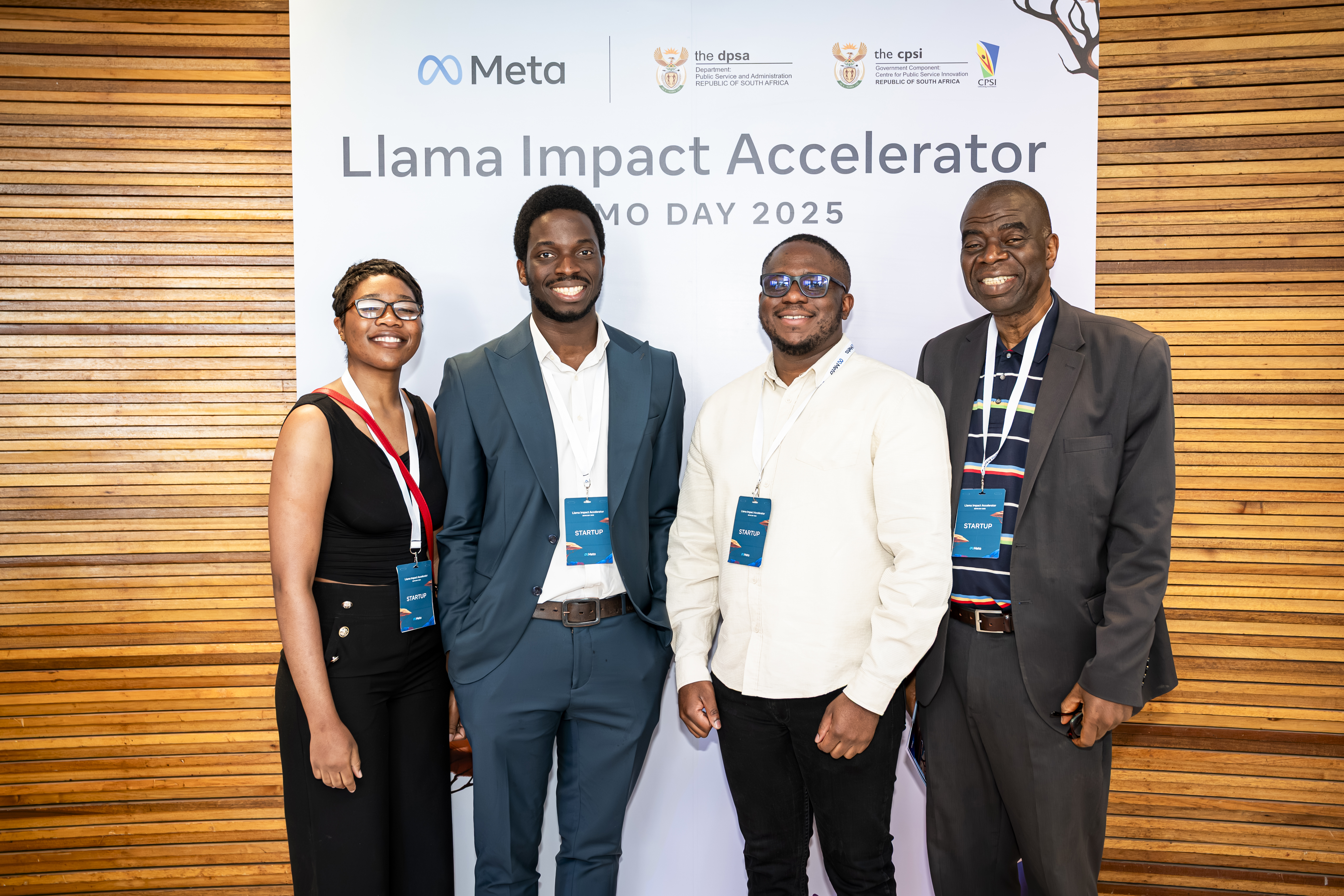 Eden AI team at the Meta Llama Impact Accelerator Demo Day